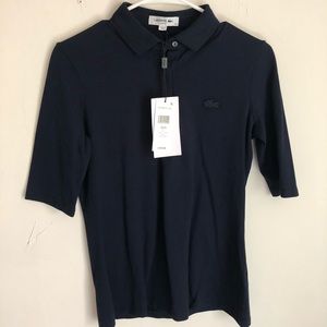 Lacoste Collared Polo 👕 Dark Blue